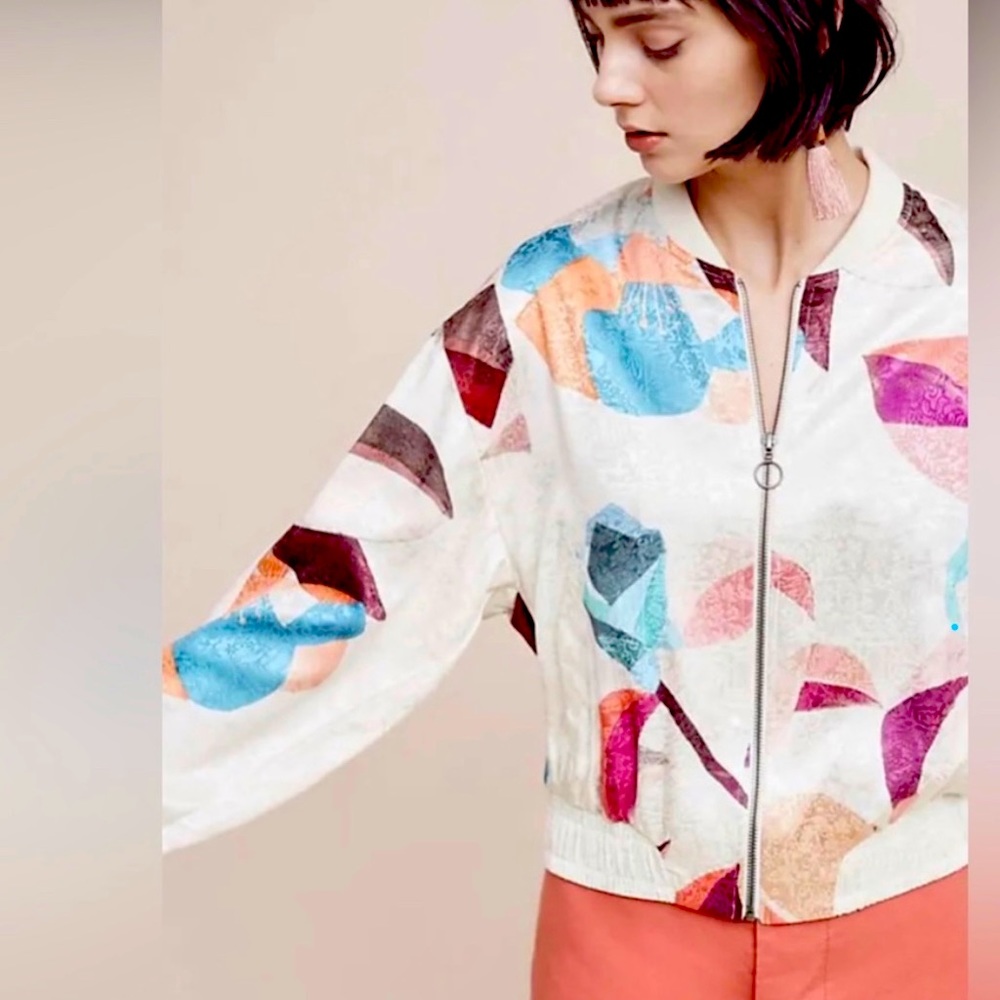 Elevenses By Anthropologie Abstract Jacket